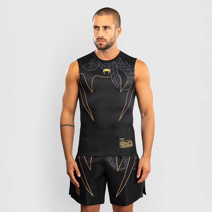 Serpenti Rashguard &AElig;rmel&oslash;s Sort S&oslash;lv Guld