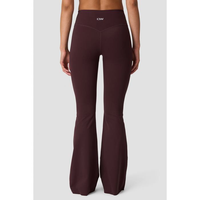 Nimble Flare Tights Lav Talje Brun