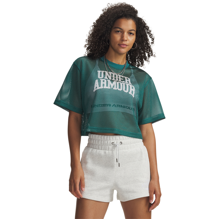 Football Mesh Crop Tee Gr&oslash;n
