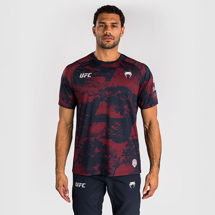 UFC Zenith by Venum Fight Week Dry Tech T-shirt Bl&aring; R&oslash;d Gr&aring;