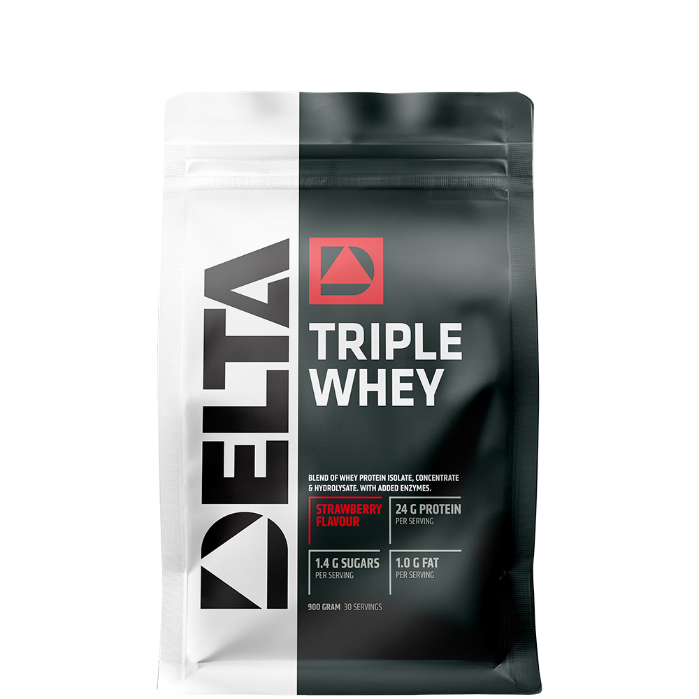 Triple Whey Valleprotein 900 g strawberry