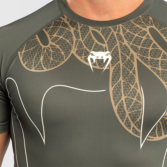 Serpenti Rashguard Kort&aelig;rmet Khaki Bronze Ivory