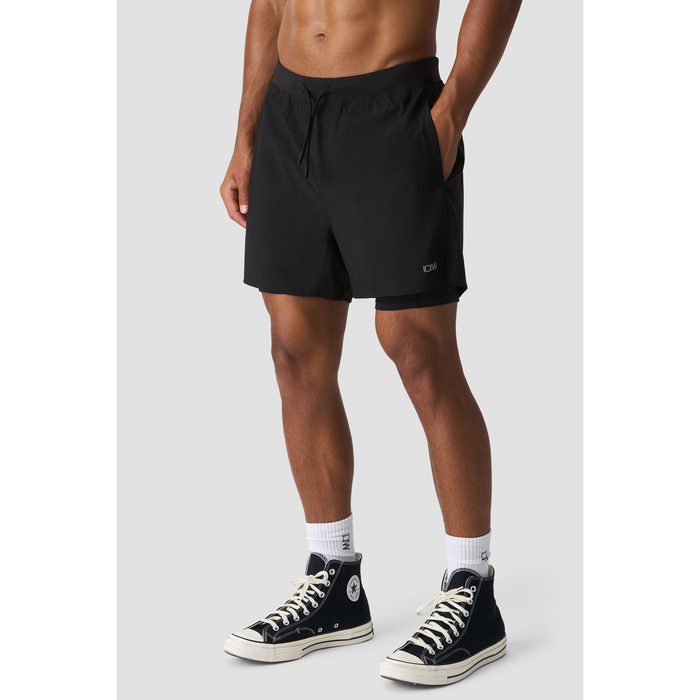 Workout 2-i-1 Shorts 5 Tommer Sort