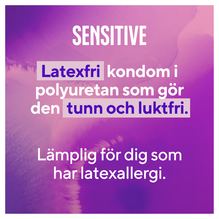 Sensitive Kondomer Latexfri 6 stk