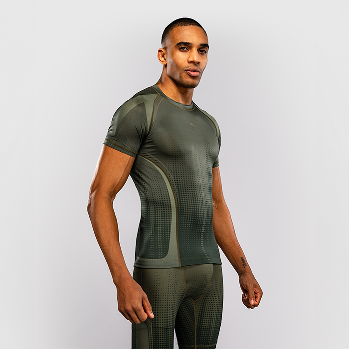 Venum Stealth Kort&aelig;rmet Rashguard Khaki Gr&oslash;n