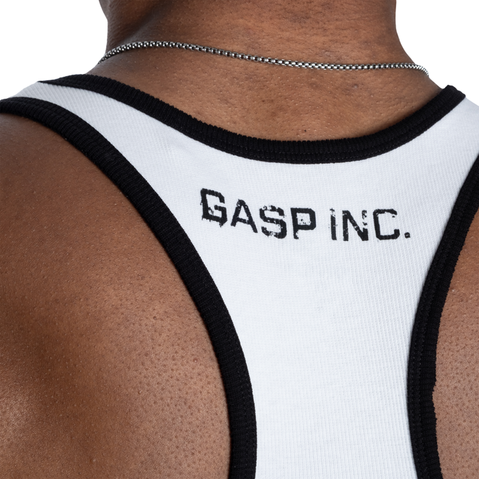 Ribbed T-Back Tanktop Hvid