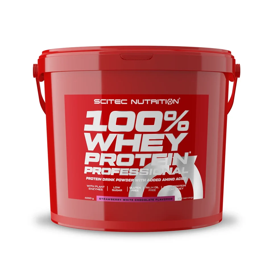 100% Whey Protein Professional Jordb&aelig;r Hvid Chokolade 1816 g Strawberry White Chocolate