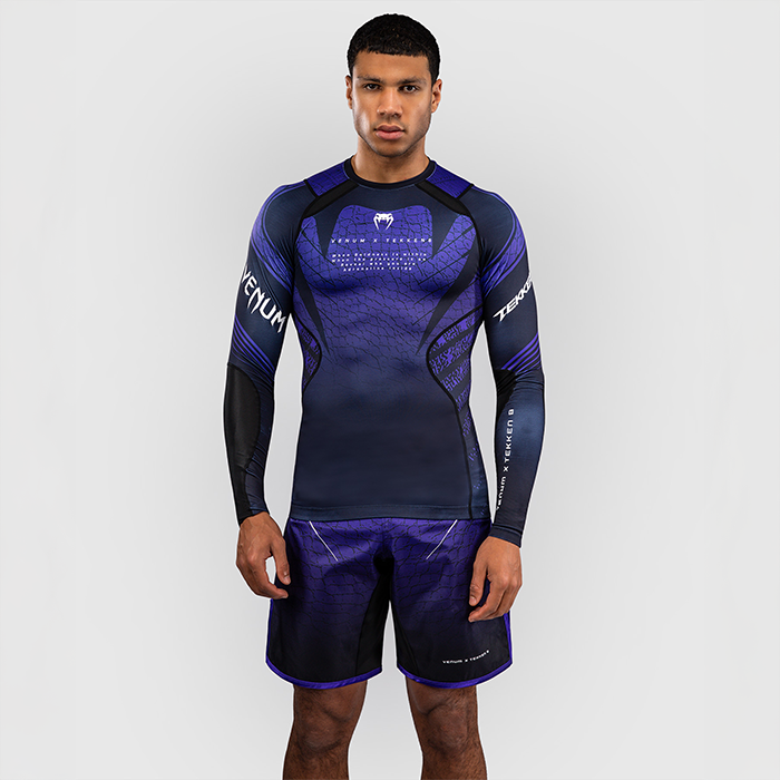 Venum x TEKKEN 8 Lang&aelig;rmet Rashguard Kazuya Sort Lilla
