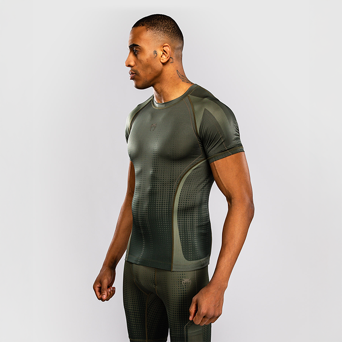 Venum Stealth Kort&aelig;rmet Rashguard Khaki Gr&oslash;n