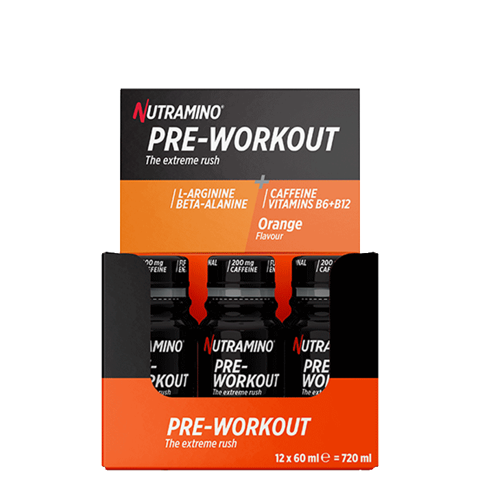 12 x Nutramino PWO Shot, 60 ml orange