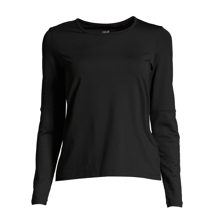 Essential Long Sleeve with Mesh Insert, Black, 34 