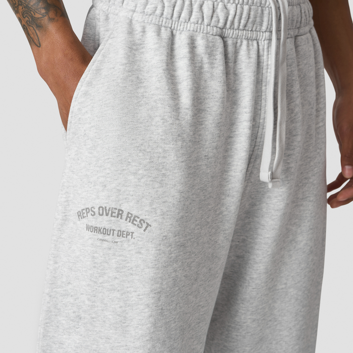 Grit Wide Pants, Light Grey Melange