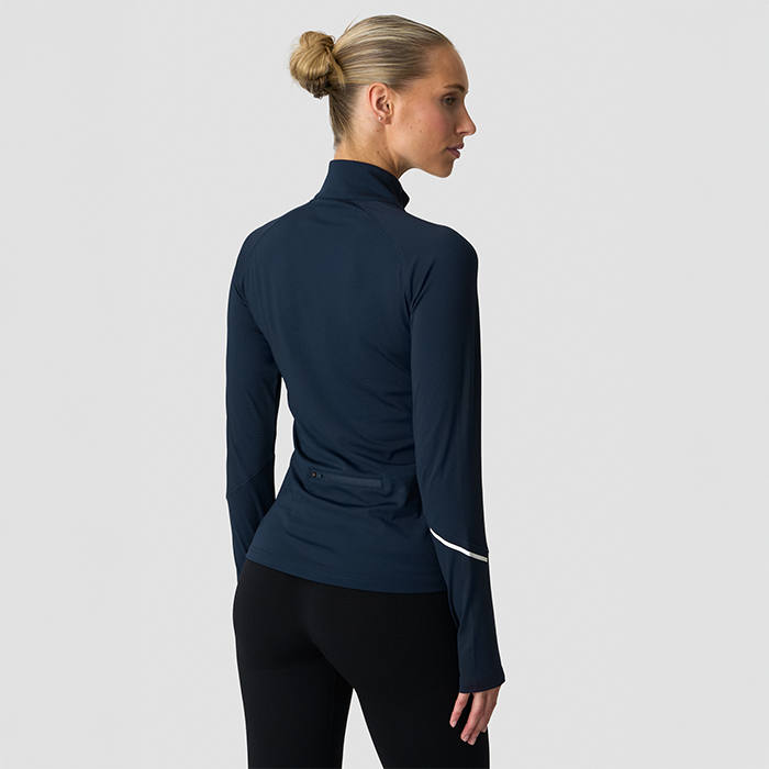 Everyday Lang&aelig;rmet Stribet 1/4 Zip Bl&aring;