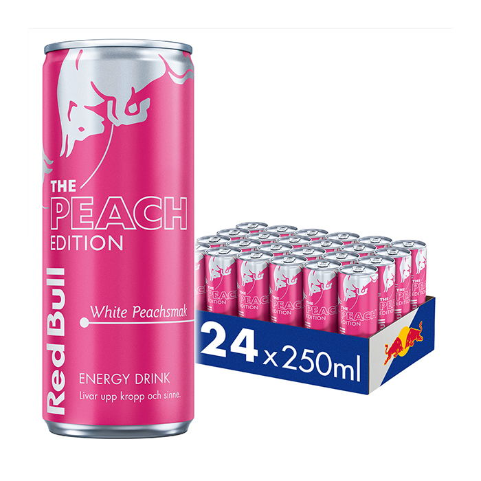24 x Red Bull Energidrik 250 ml White Peach 2 kr pant