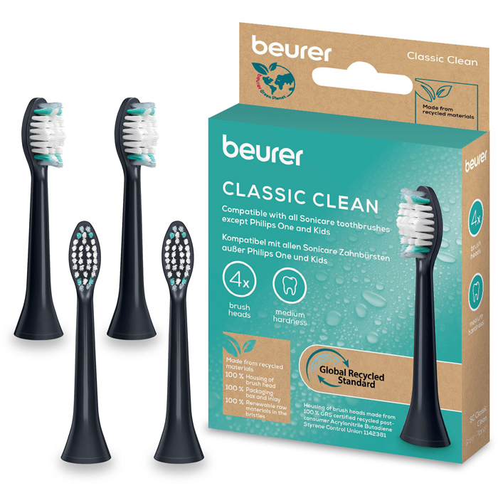 SC Classic Clean B&oslash;rstehoveder 4-pack