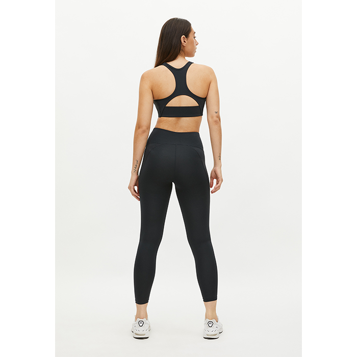 Flattering Curved High Waist Tights, Black