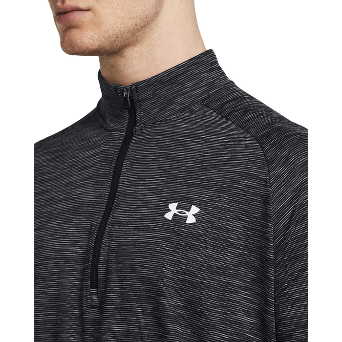UA Tech Textured 1/2 Zip, Black
