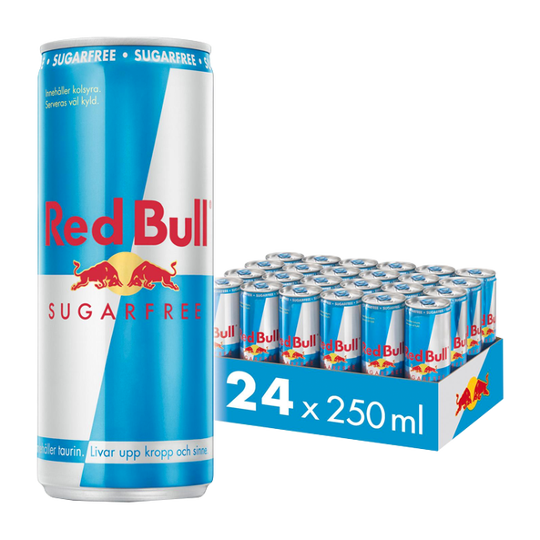 24 x Red Bull Energidrik 250 ml Sukkerfri