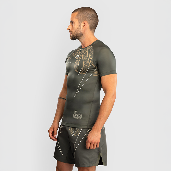 Serpenti Rashguard Kort&aelig;rmet Khaki Bronze Ivory