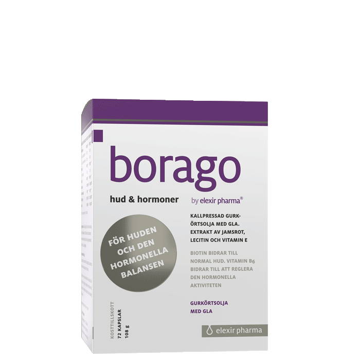Borago Hud & Hormoner 72 kapsler