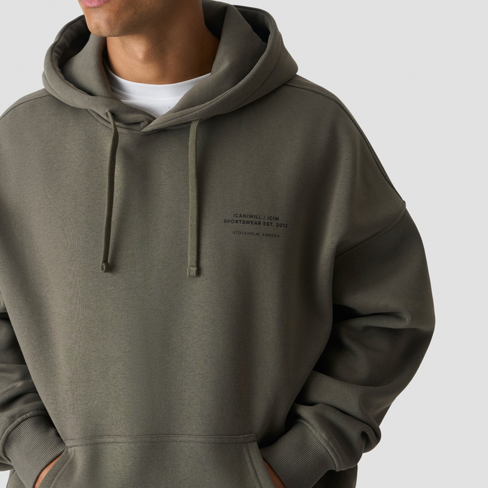 Everyday Relaxed Hoodie Gr&oslash;n