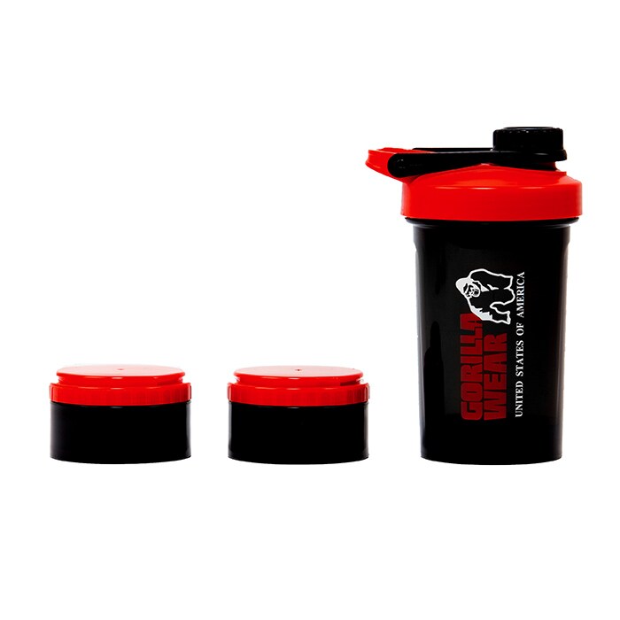 Shaker 2 Go Sort/R&oslash;d 500 ml + 130 ml x 2