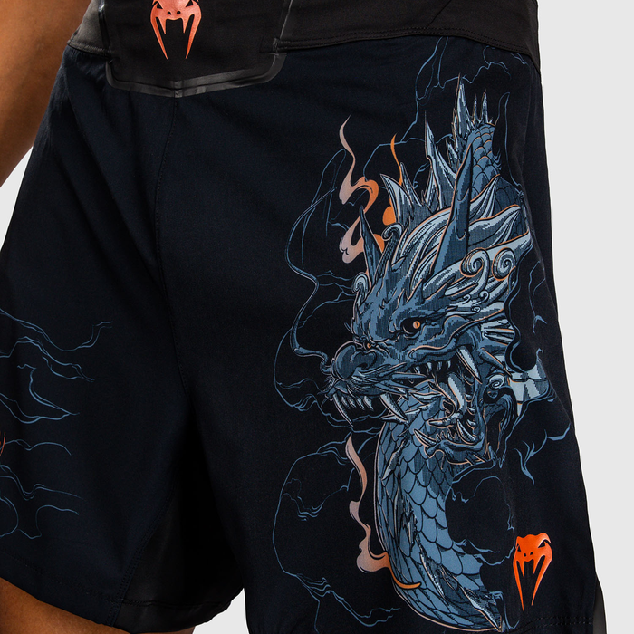 Venum Thunder Dragon Fightshorts Sort Gr&aring; Kobber