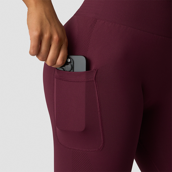 Define Seamless Pocket Tights, Dark Mahogany