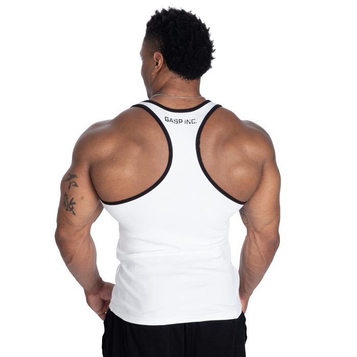 Ribbed T-Back Tanktop Hvid
