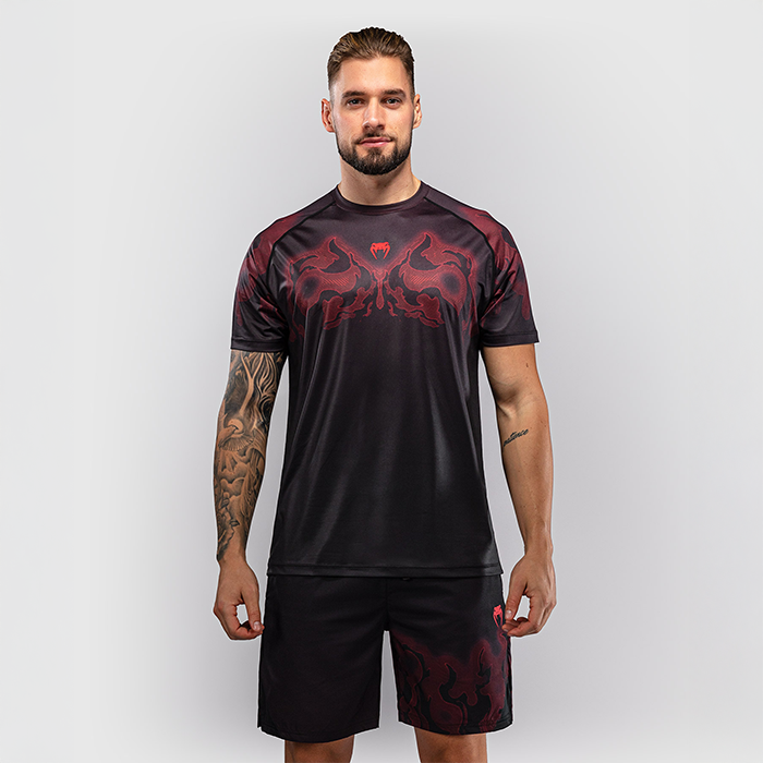 Venum Spectre Dry Tech T shirt Sort R&oslash;d