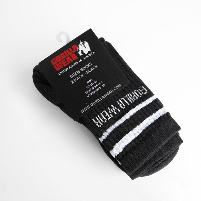 Crew Socks 2-Pack, Black