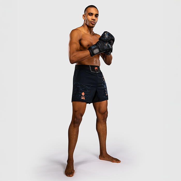 Venum Thunder Dragon Fightshorts Sort Gr&aring; Kobber
