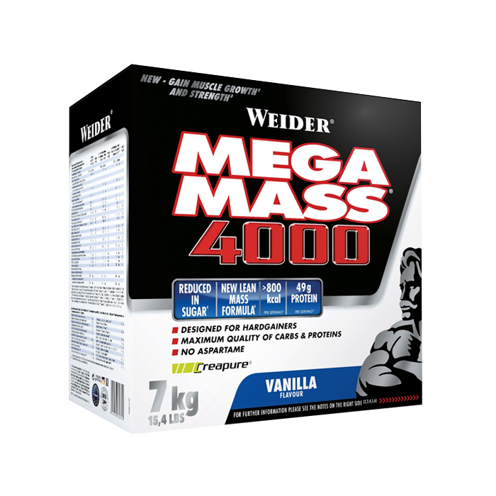 Mega Mass 4000 Gainer 7 kg vanilj