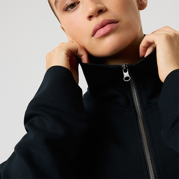 Studio Soft Half‑Zip Sweatshirt Sort
