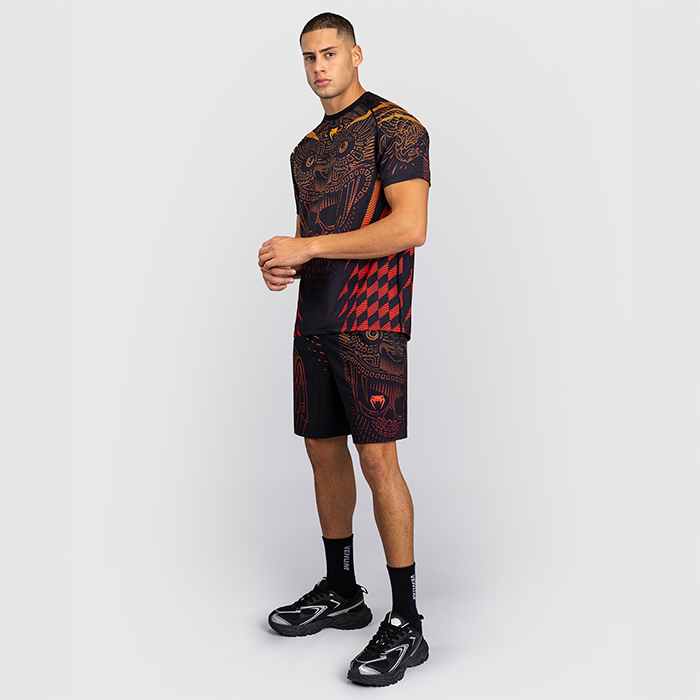 Venum Quetzal Fury Dry Tech T-shirt Sort R&oslash;d Orange