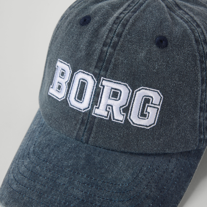 Borg Washed Bold Logo Kasket M&oslash;rkebl&aring;