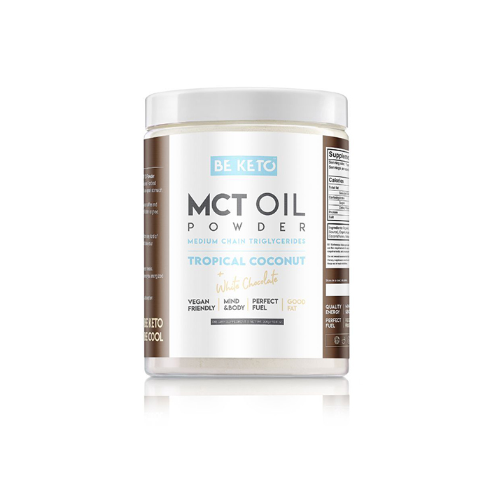KETO MCT Oil Powder 300 g Kokos & Hvid Chokolade coconut_white_chocolate