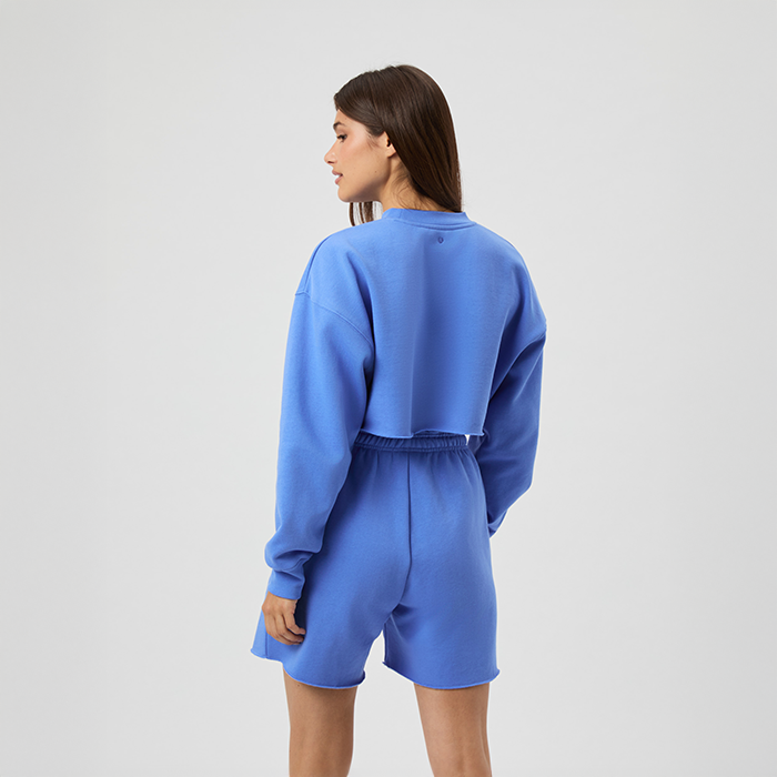 Studio Oversized Cropped Sweatshirt Marinebl&aring;