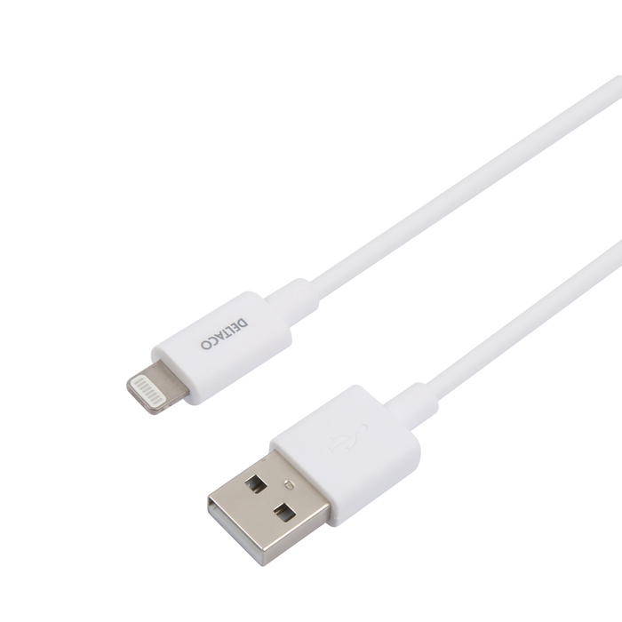 USB-A til Lightning Ladekabel 1 m Hvid
