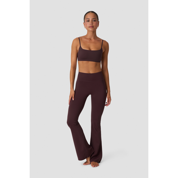 Nimble Flare Tights Lav Talje Brun