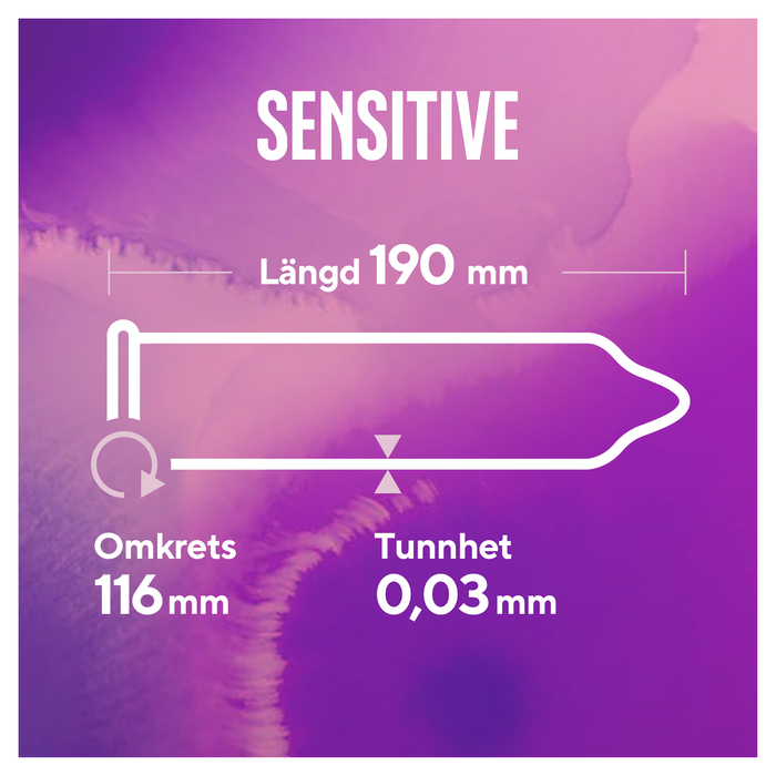 Sensitive Kondomer Latexfri 6 stk