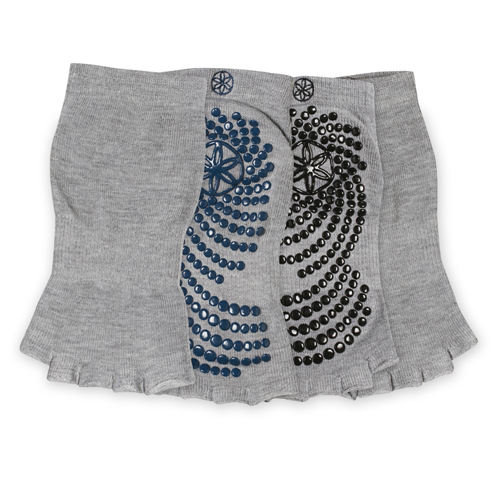 Grippy Yogasokker Uden T&aring; Bl&aring;/Sort 2 pack