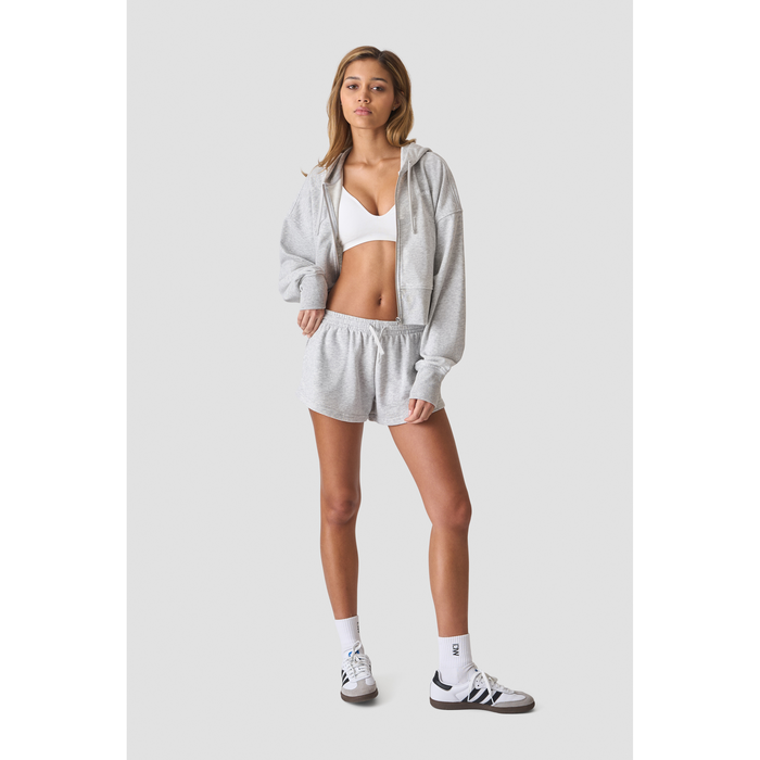 Everyday Terry Cropped Hoodie Gr&aring;