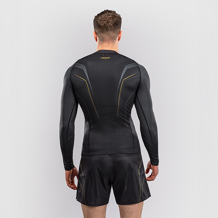 Venum Streamline Lang&aelig;rmet Rashguard Sort Guld
