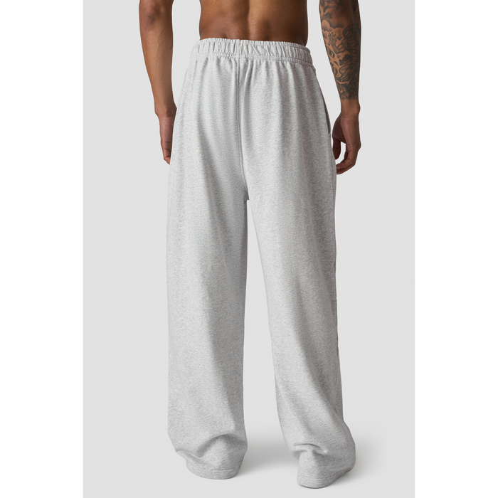 Grit Wide Pants, Light Grey Melange