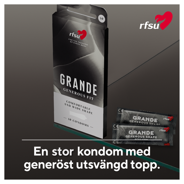 Grande Kondomer Ekstra Rummelige 10 stk