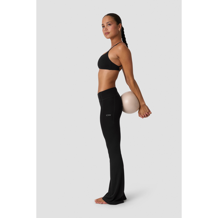 Luxe Flare Tights Mid Rise Sort