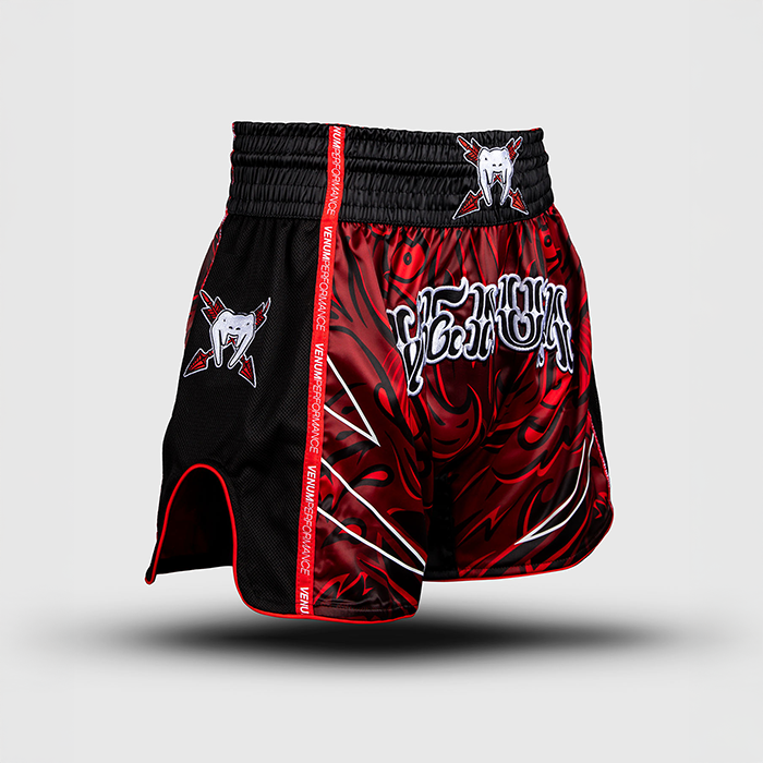 Venum Wolf Atak Muay Thai Shorts Sort R&oslash;d
