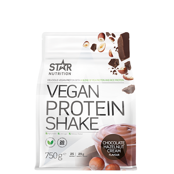 Vegansk proteinshake Vegansk proteinpulver 750 g chocolate_hazelnut