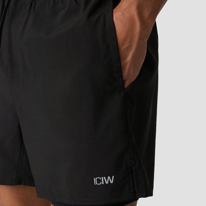 Workout 2-i-1 Shorts 5 Tommer Sort